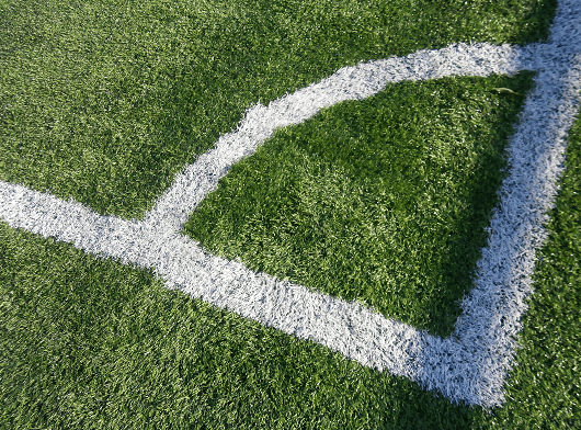 corner line markings of a football pitch