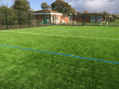 complete vibrant and smooth football pitch
