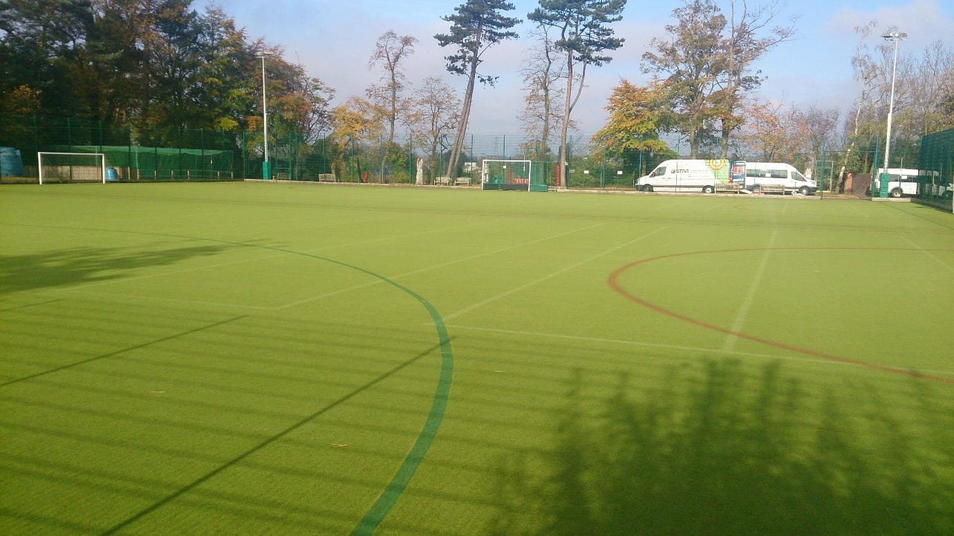 artificial turf muga in green