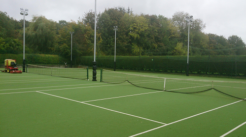 two tennis courts in artificial grass